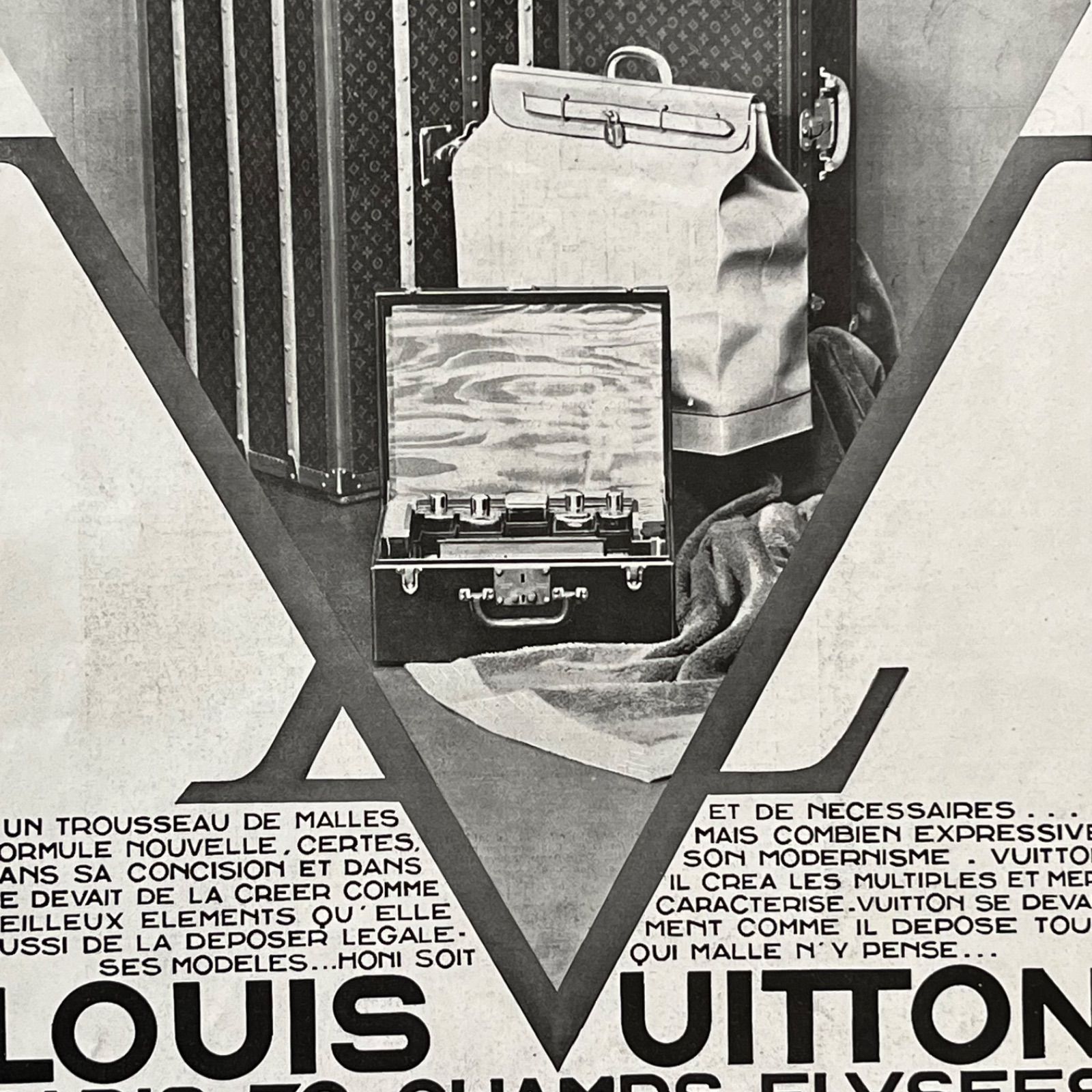 1931 広告＞ Louis Vuitton ルイ・ヴィトン ポスター ヴィンテージ
