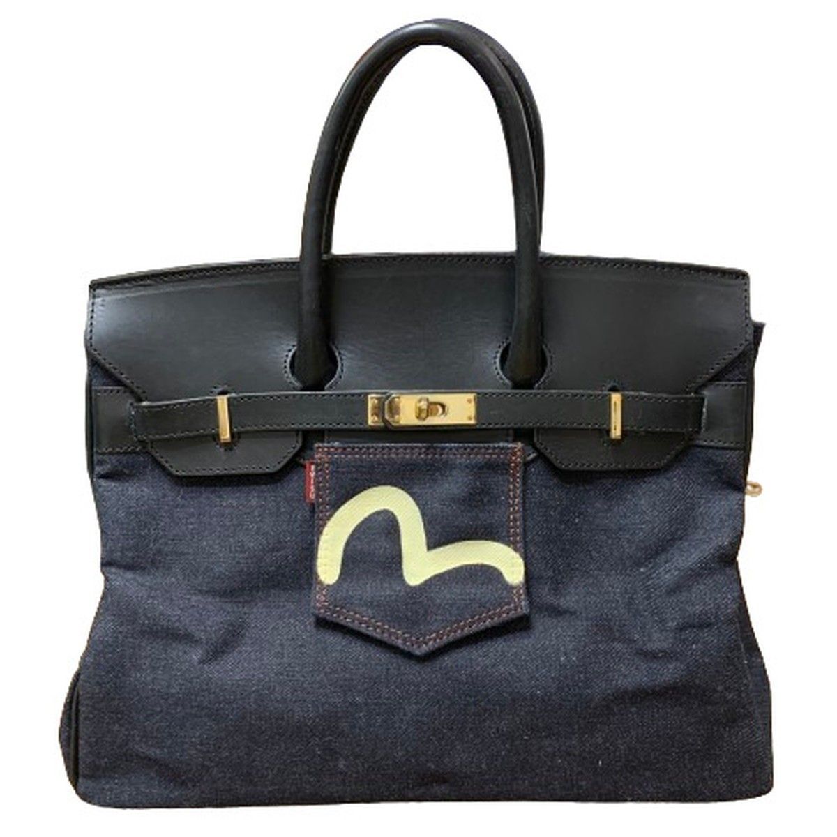 EVISU エヴィス バーキン型 デニムハンドバッグ トートバッグ カモメ