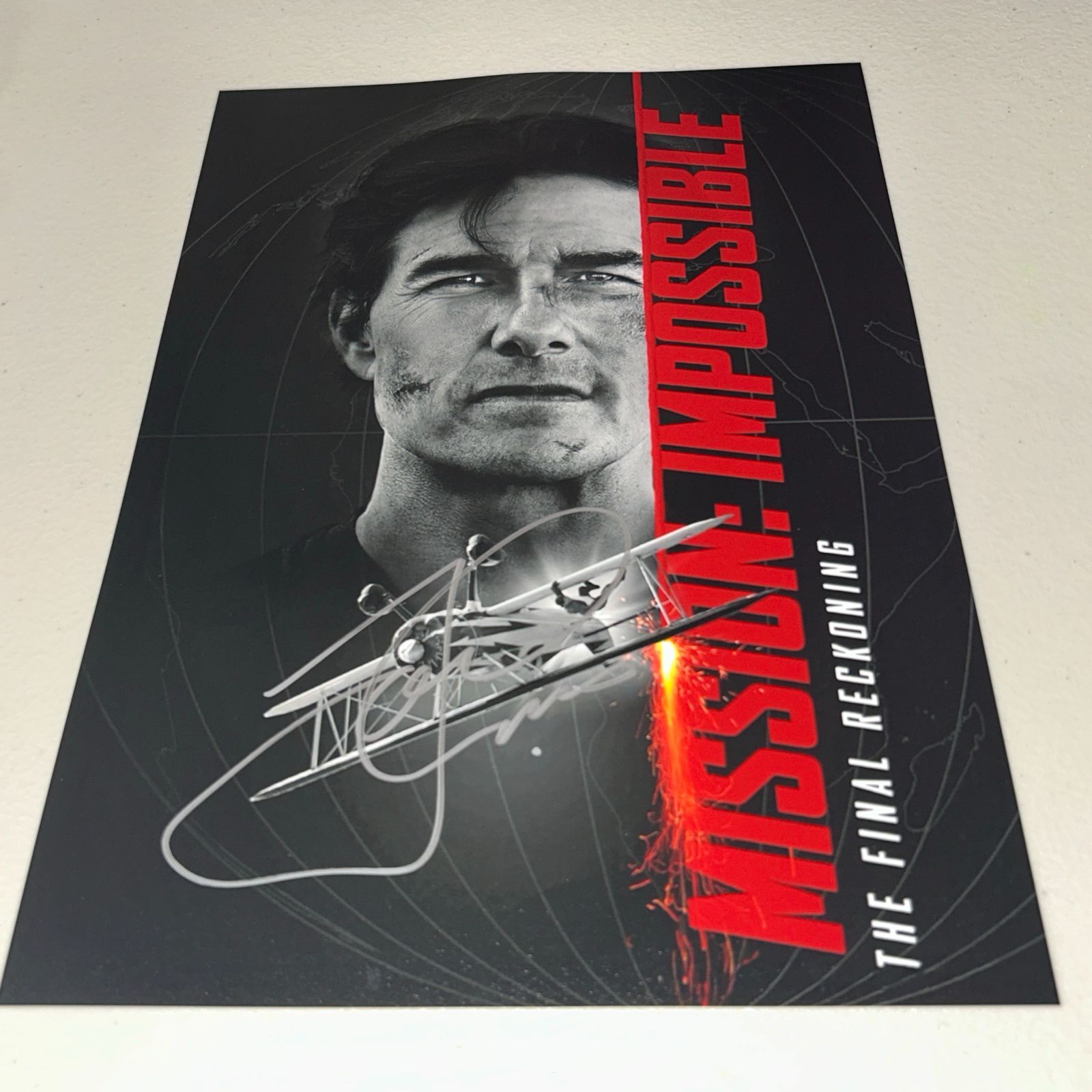 トム・クルーズ 直筆サイン入りフォト 証明書付き トップガン トム