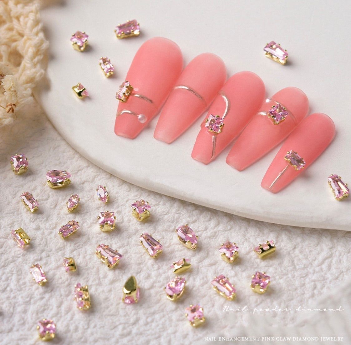 リング ネイル パーツ アート 韓国 ピンク（20個 MIX）オレオネイル