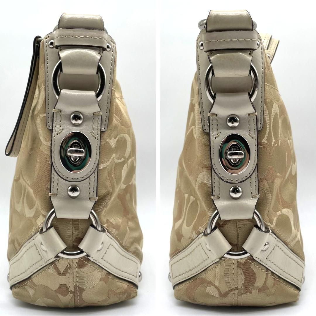 良品】コーチ トートバッグ オプティックシグネチャー 大容量 F13980