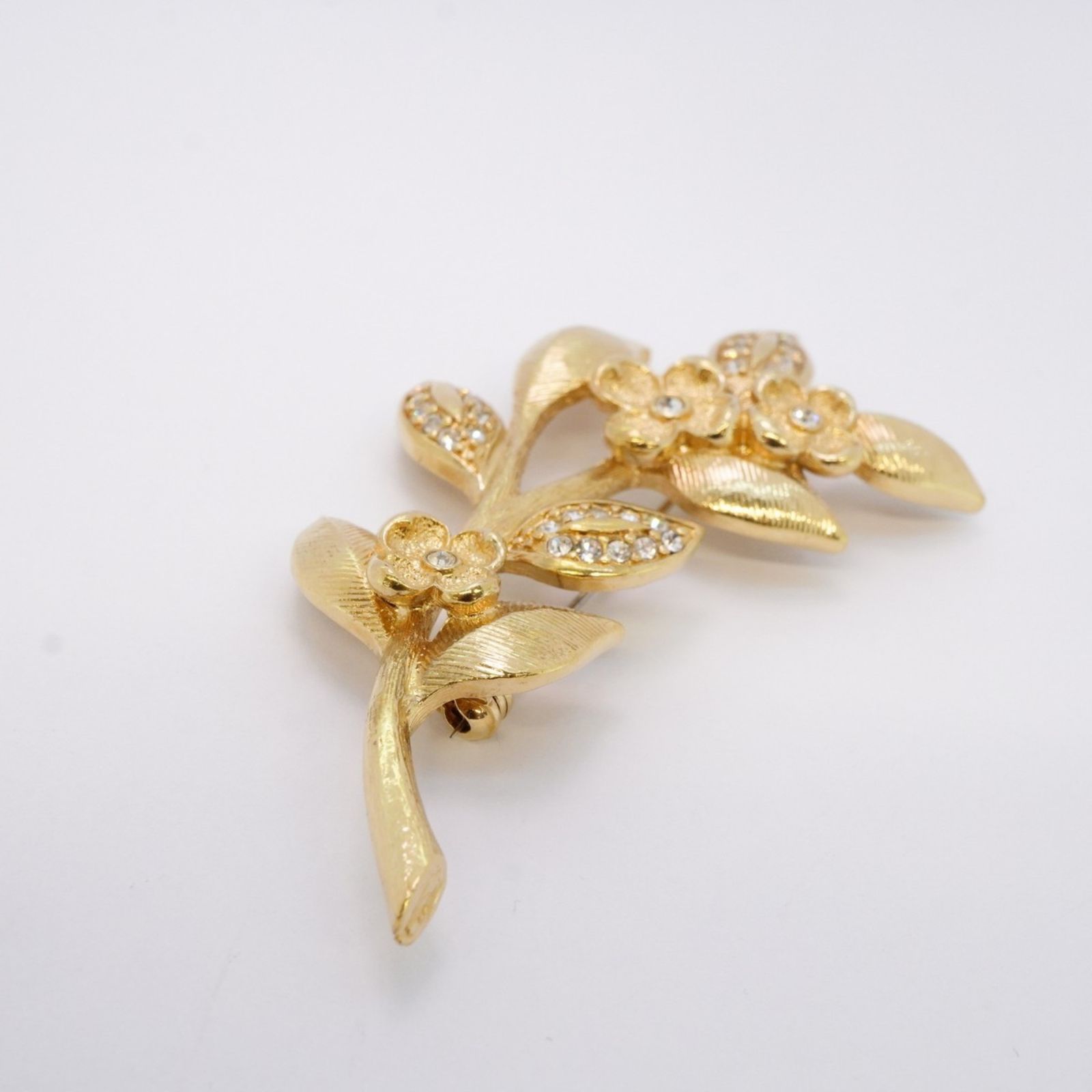 激レア 未使用級］ディオール 薔薇 シルバー ラインストーン ブローチ