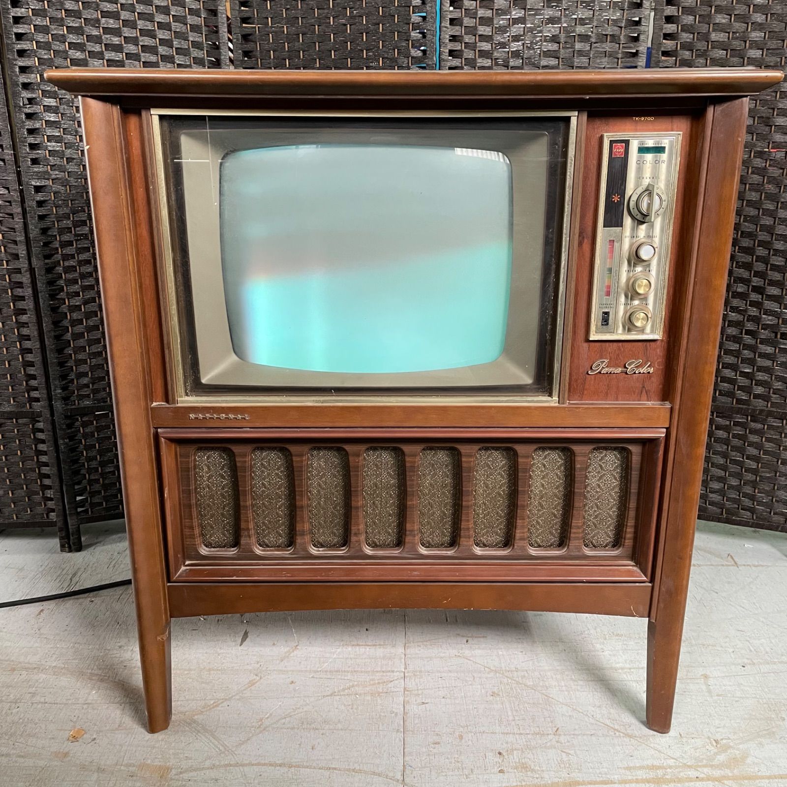 昭和レトロ/ナショナル/TK-970D/真空管テレビ/当時物/ダイヤル式