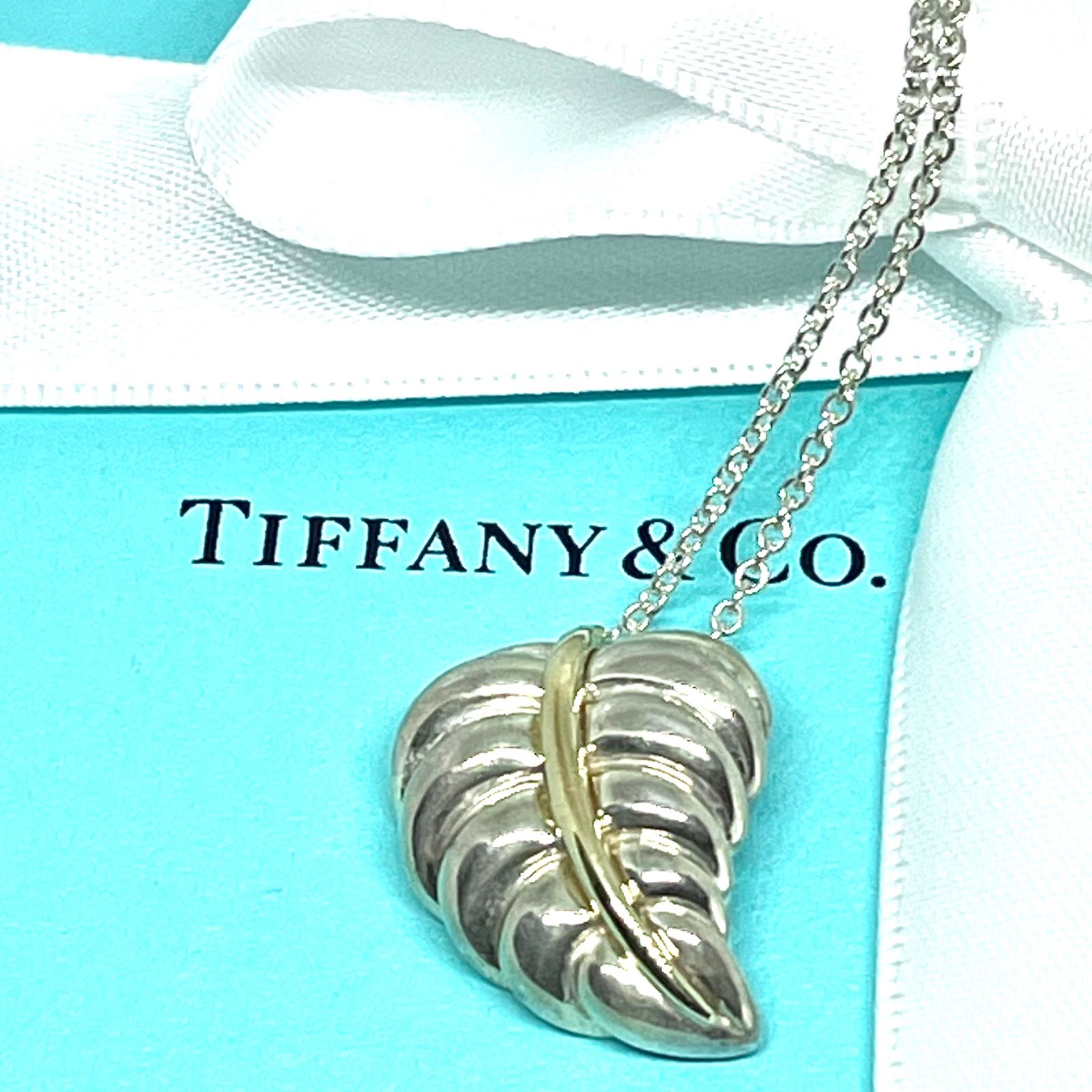 TIFFANY & Co. ティファニー リーフ 葉 モチーフ ネックレス シルバー