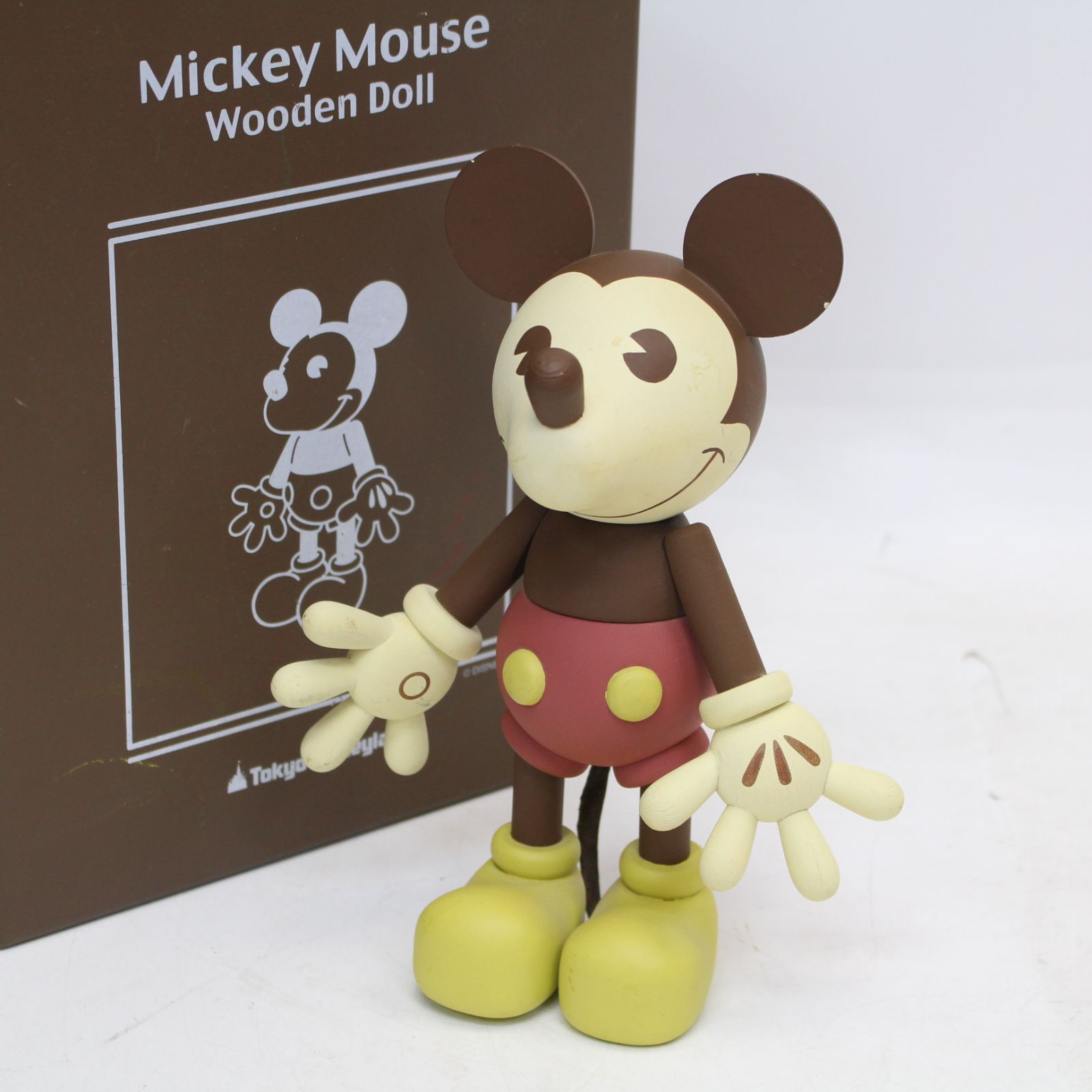 066)ミレニアム限定品 2000年 ミッキーマウス ウッドドール 木製