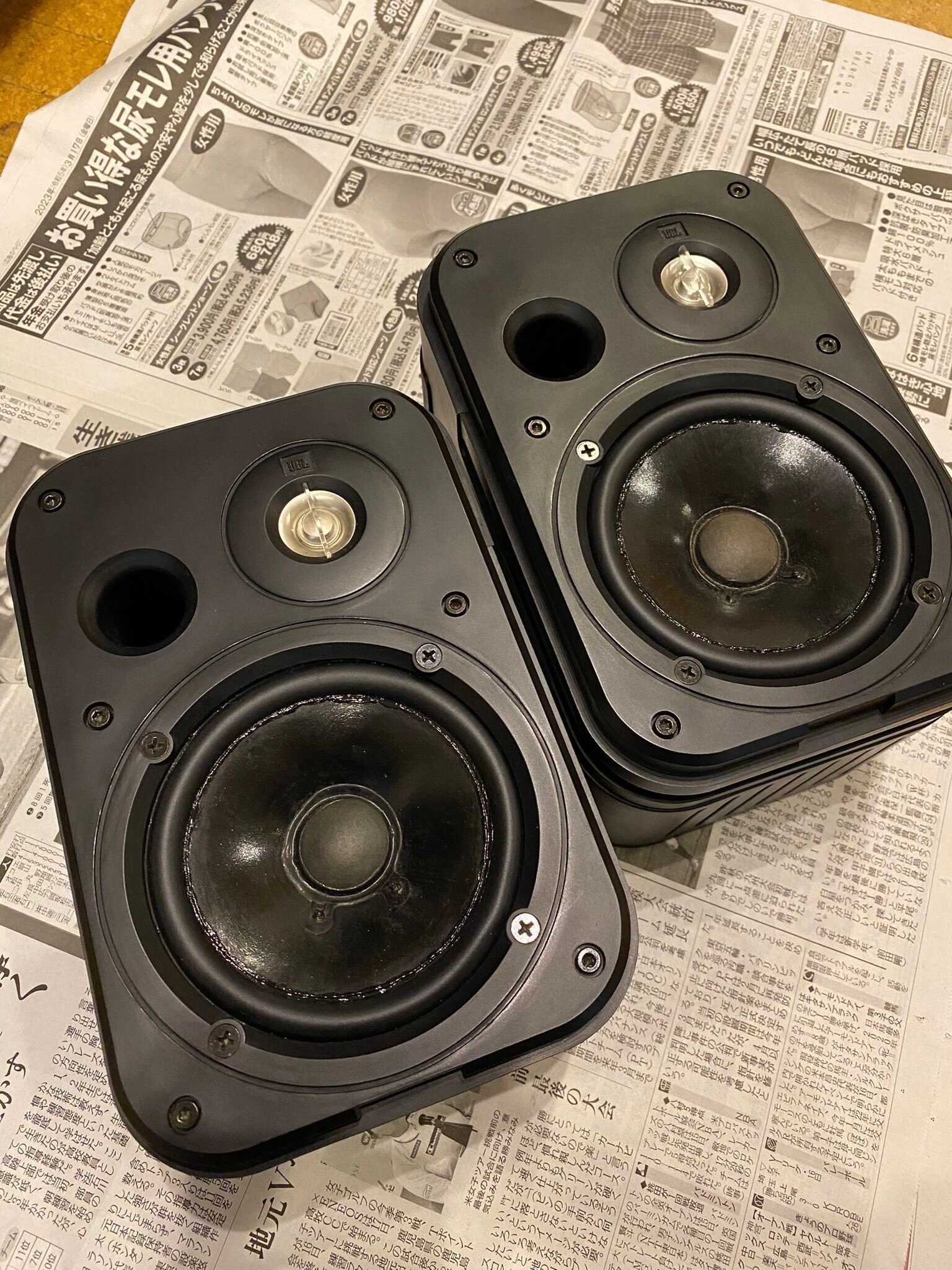 JBL CONTROL 1Xtreme ジャンク品 修理 エッジ 交換 方法 注意点 コツ