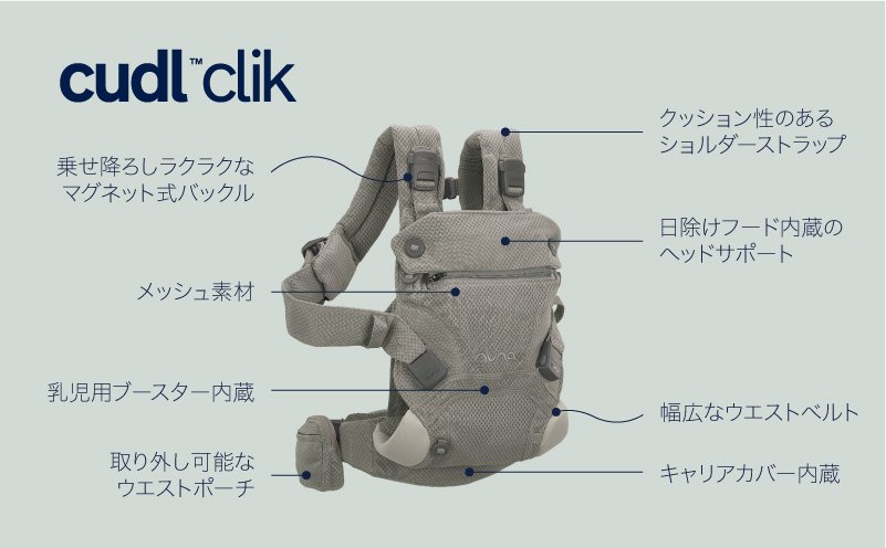 新商品】大人気のベビーキャリアCUDL（カドル）から新モデル[CUDL clik