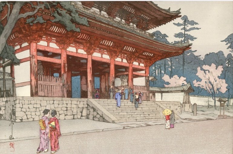 平部正博の油絵F4。山里が描かれています。額も大変良い