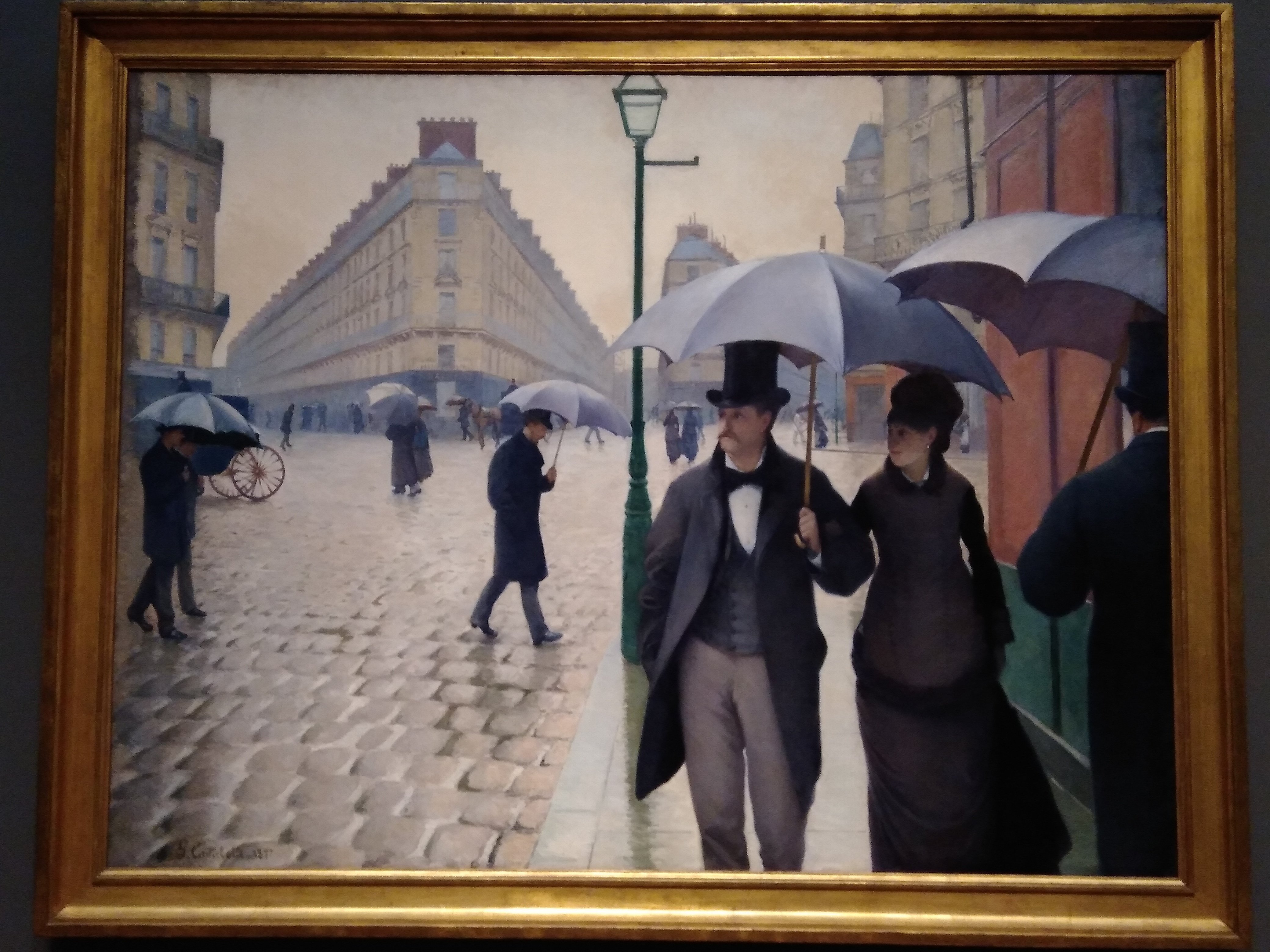 街角の周辺案内図で巡るパリ カイユボット パリの通り、雨 の舞台