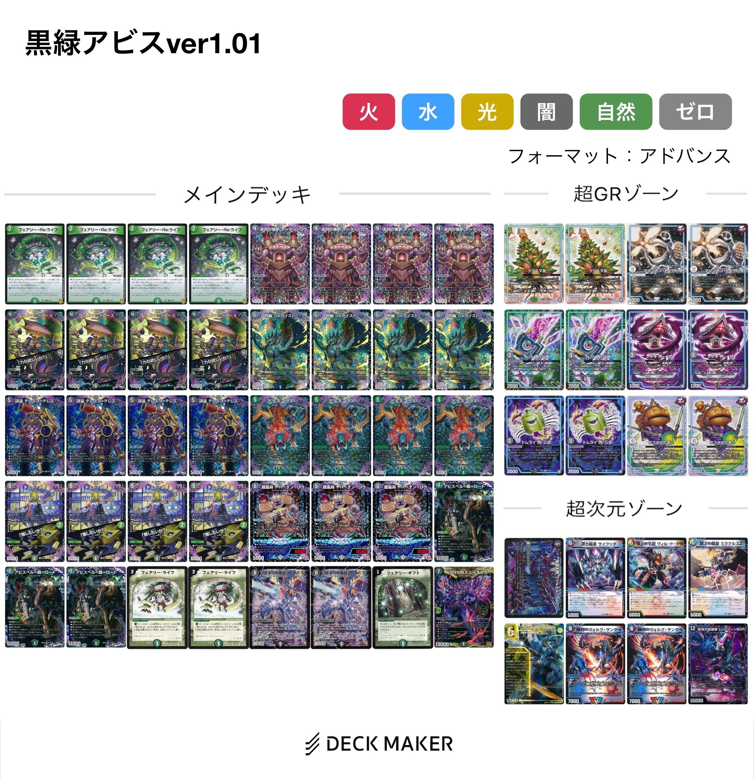 オリジナル・アドバンスでの黒緑アビス｜紫炎