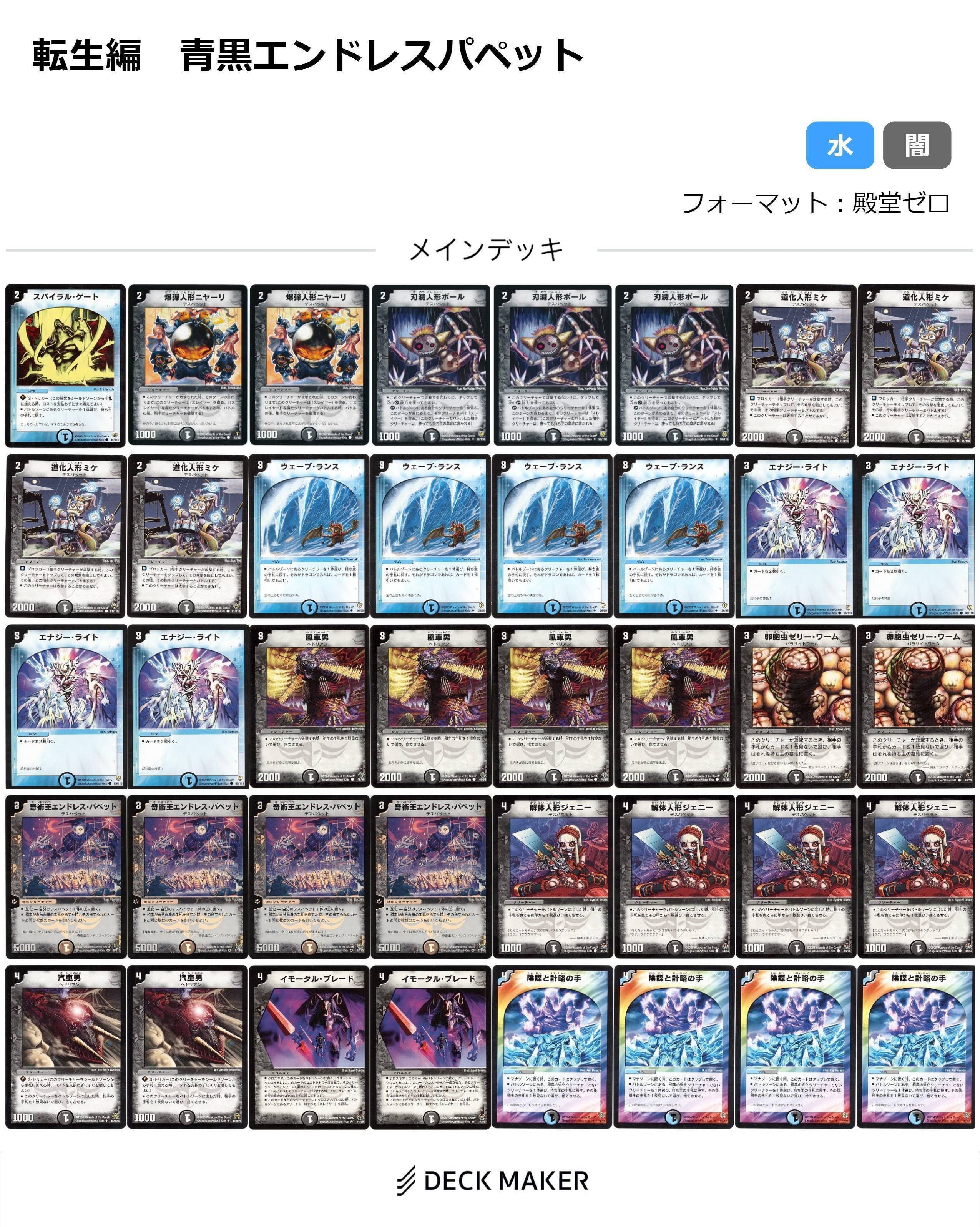 転生編・デッキまとめ『旧枠総合殿堂ルール』｜しきいのあかざわ