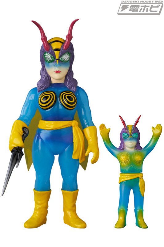 東映レトロソフビコレクションに『仮面ライダー』蜂女のミニソフビ付き