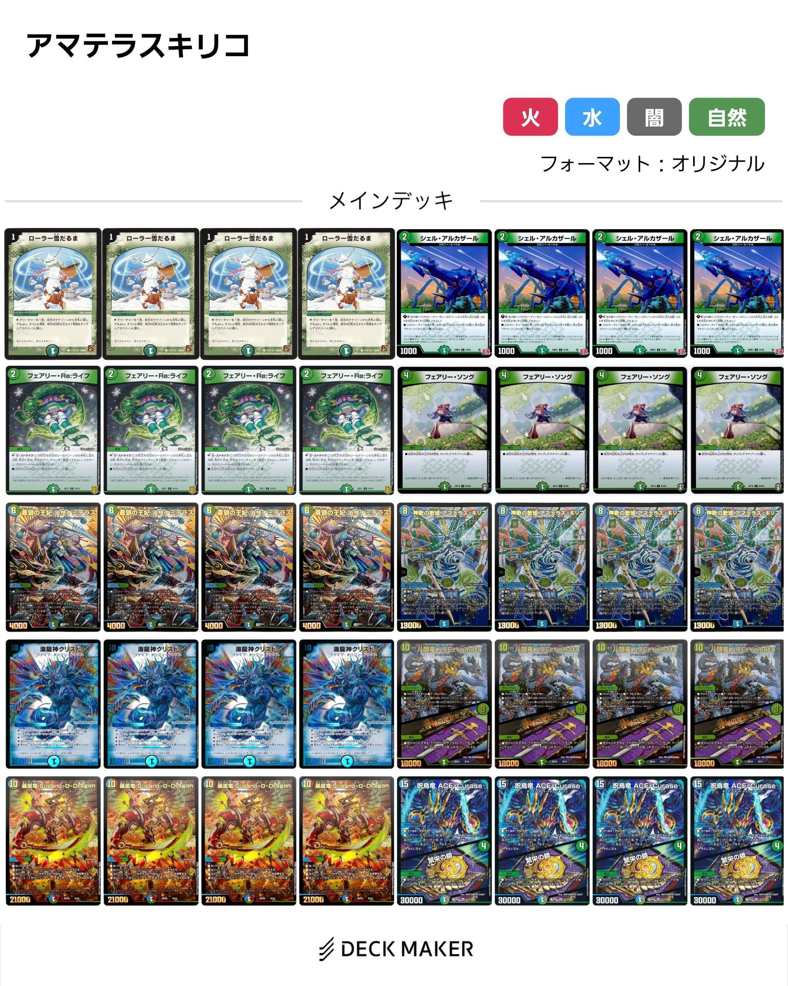 デッキ】ローラー雪だるま採用アマテラスキリコ｜D