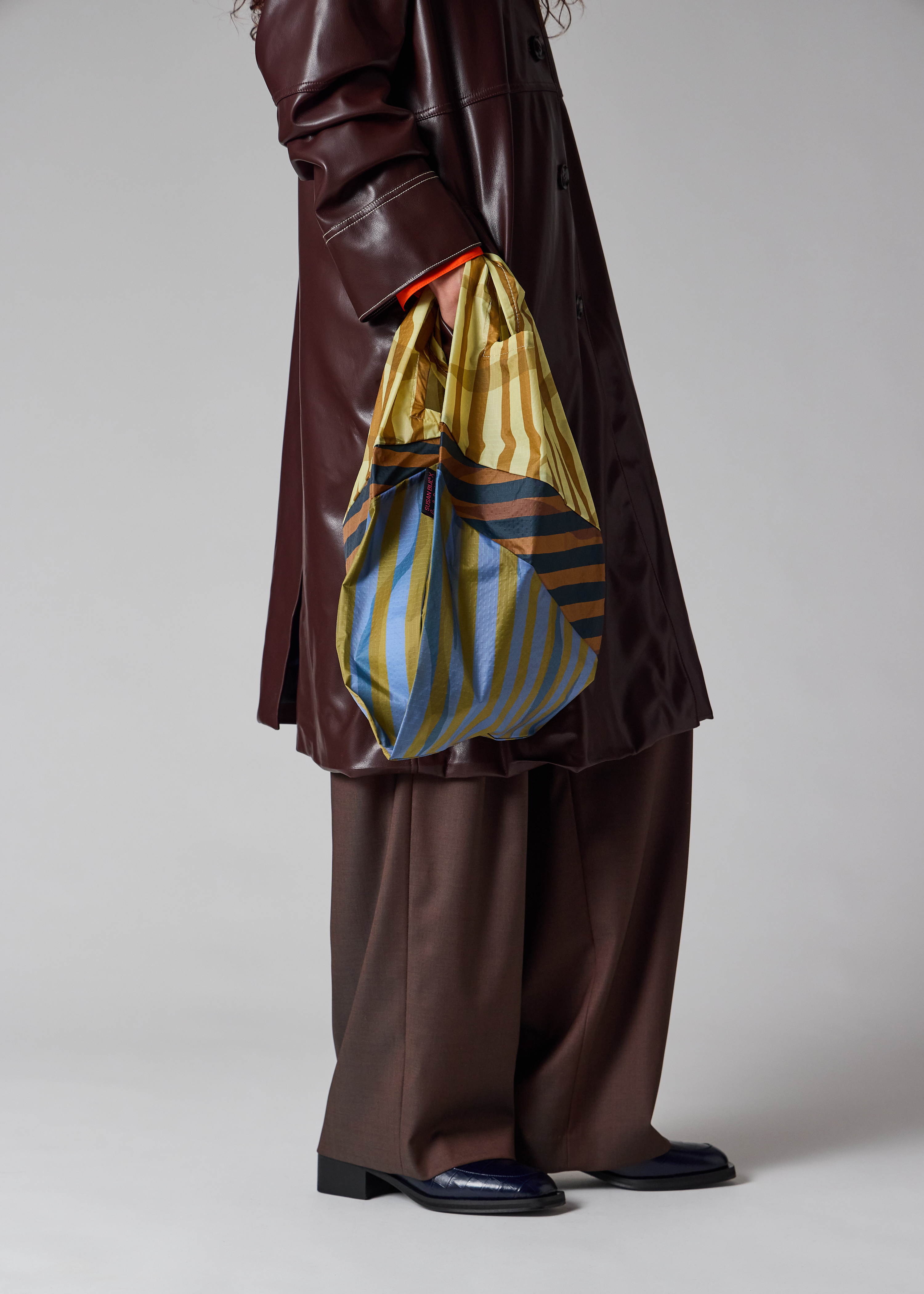 Susan Bijl x Paul Smith - Blue Mixed-Stripe 'The New Shopping Bag