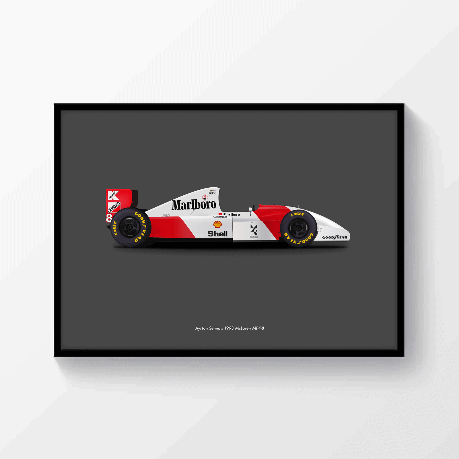 Ayrton Senna's 1993 McLaren MP4-8 - Grey landscape | GPBox