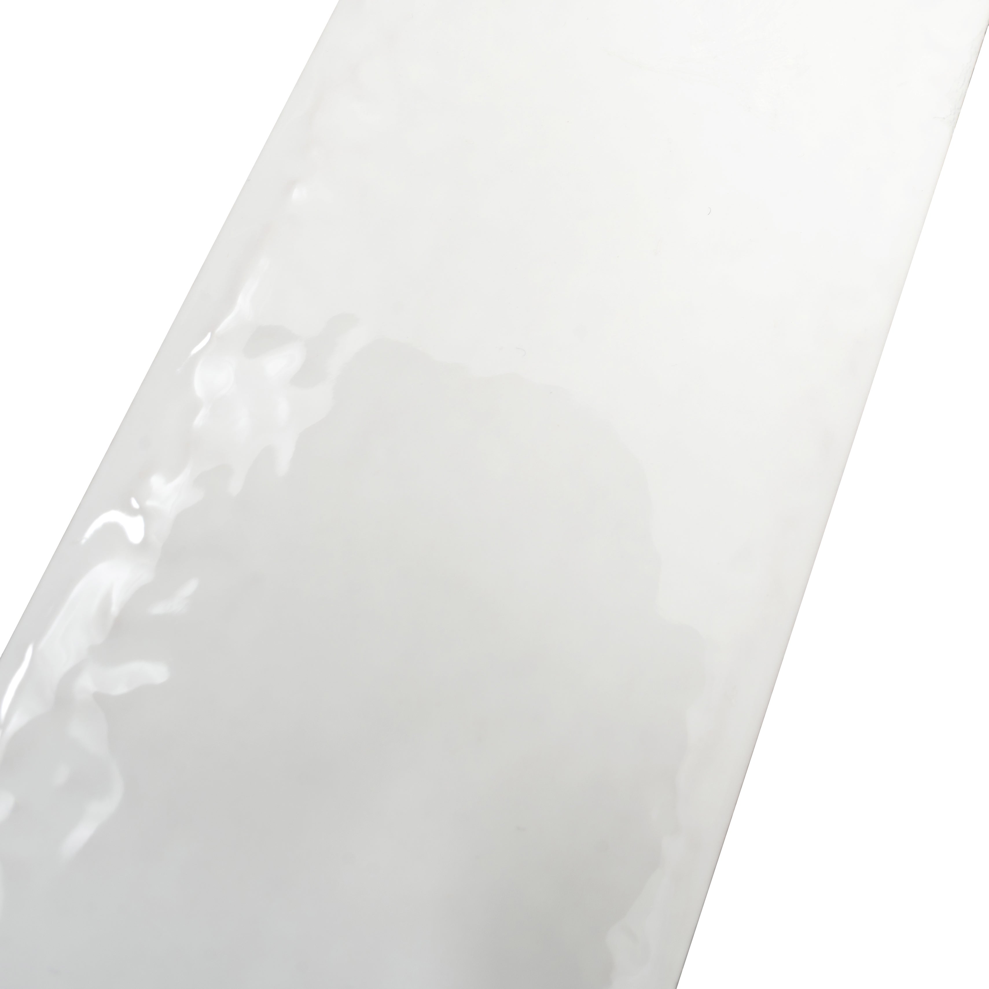 Soft White 2x16 Glossy Zellige Subway Ceramic Tile (50 pack, 10.76