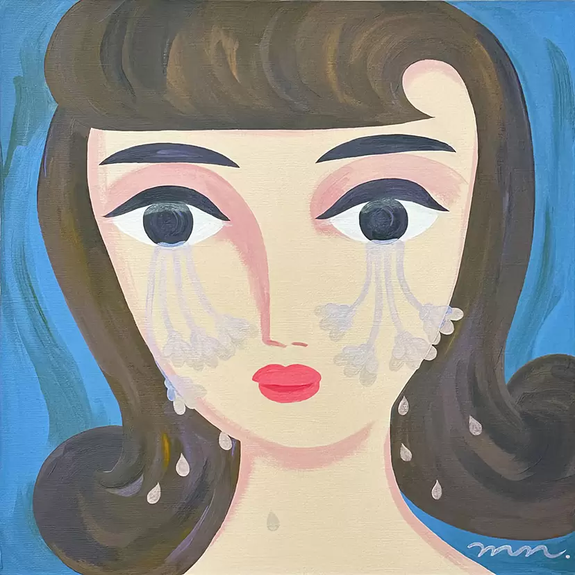 中村桃子 原画 15号 2022年作 可愛らしい図柄です 中村桃子 原画 15号