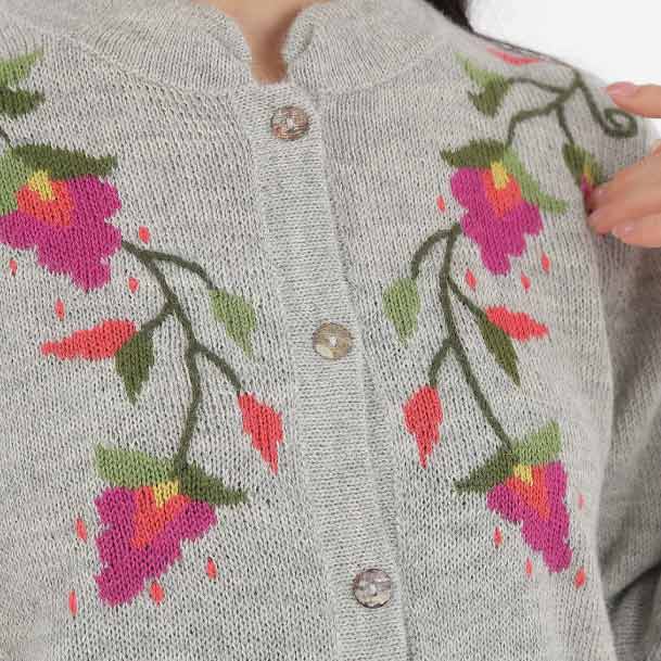 アルパカ フラワーカーディガン｜【アルパカタウン】アルパカ専門の