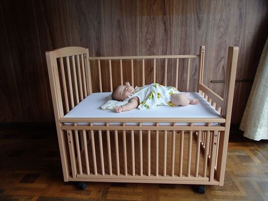 サワベビー | 添い寝ミニベッド L型プチベリー(ナチュラル)［ベビー