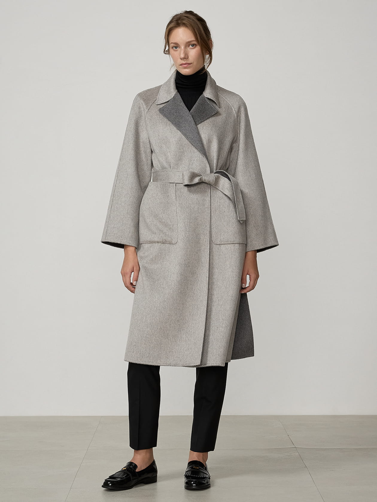 カシミヤダブルフェイス リバーコート