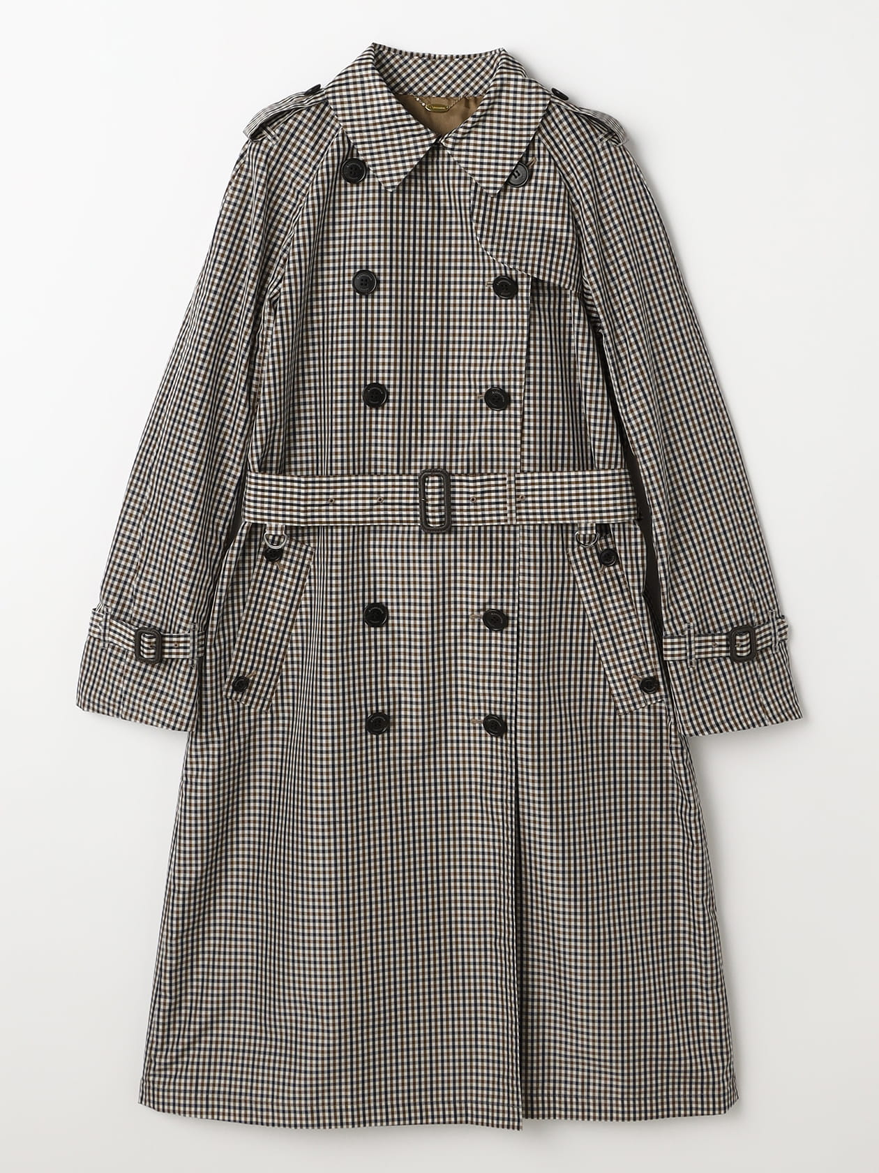 クラブチェックタフタ レインコート