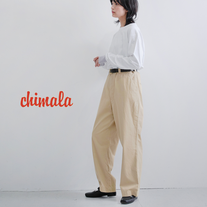 chimala チマラ チノ トラウザー パンツ cs39-wp15-rf レディース