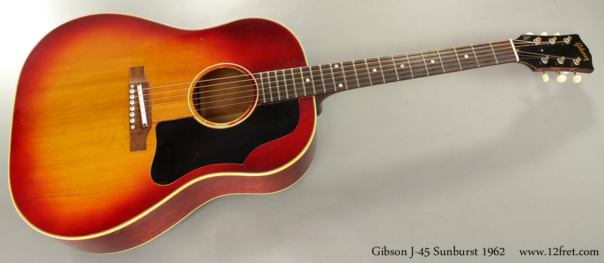 1962 Gibson J45 Sunburst | archive.12fret.com