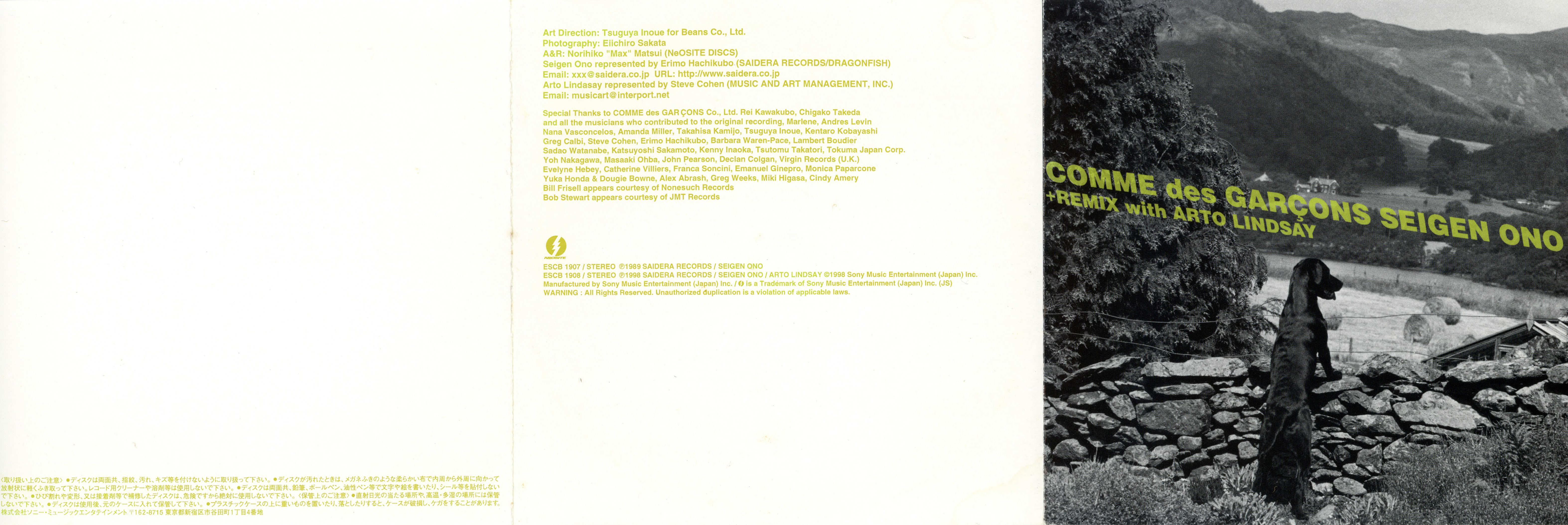 Seigen Ono and Arto Lindsay - Comme des Garçons + Remix : Seigen