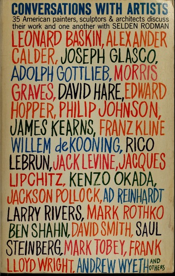 Conversations with artists : Rodman, Selden, 1909-2002 : Free
