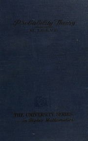 Probability Theory : Michel Loeve : Free Download, Borrow, and