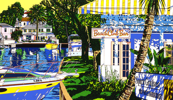 ビーチ クラブ バー」鈴木英人 1993年 シルクスクリーン - 鈴木英人