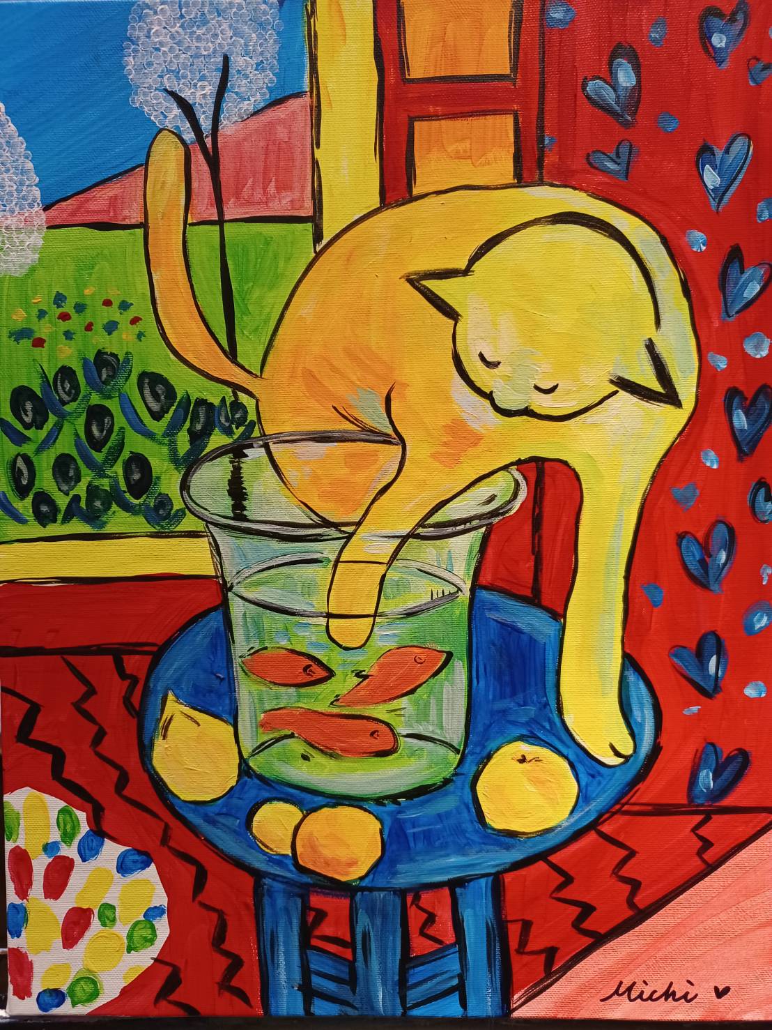 マティス 金魚と猫 Matisse Fish and Cat – Artbar Tokyo – Paint and