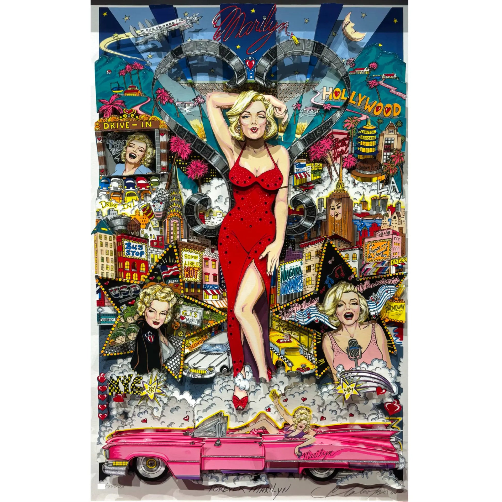 チャールズ・ファジーノ (Charles Fazzino)「FOREVER MARILYN」ART