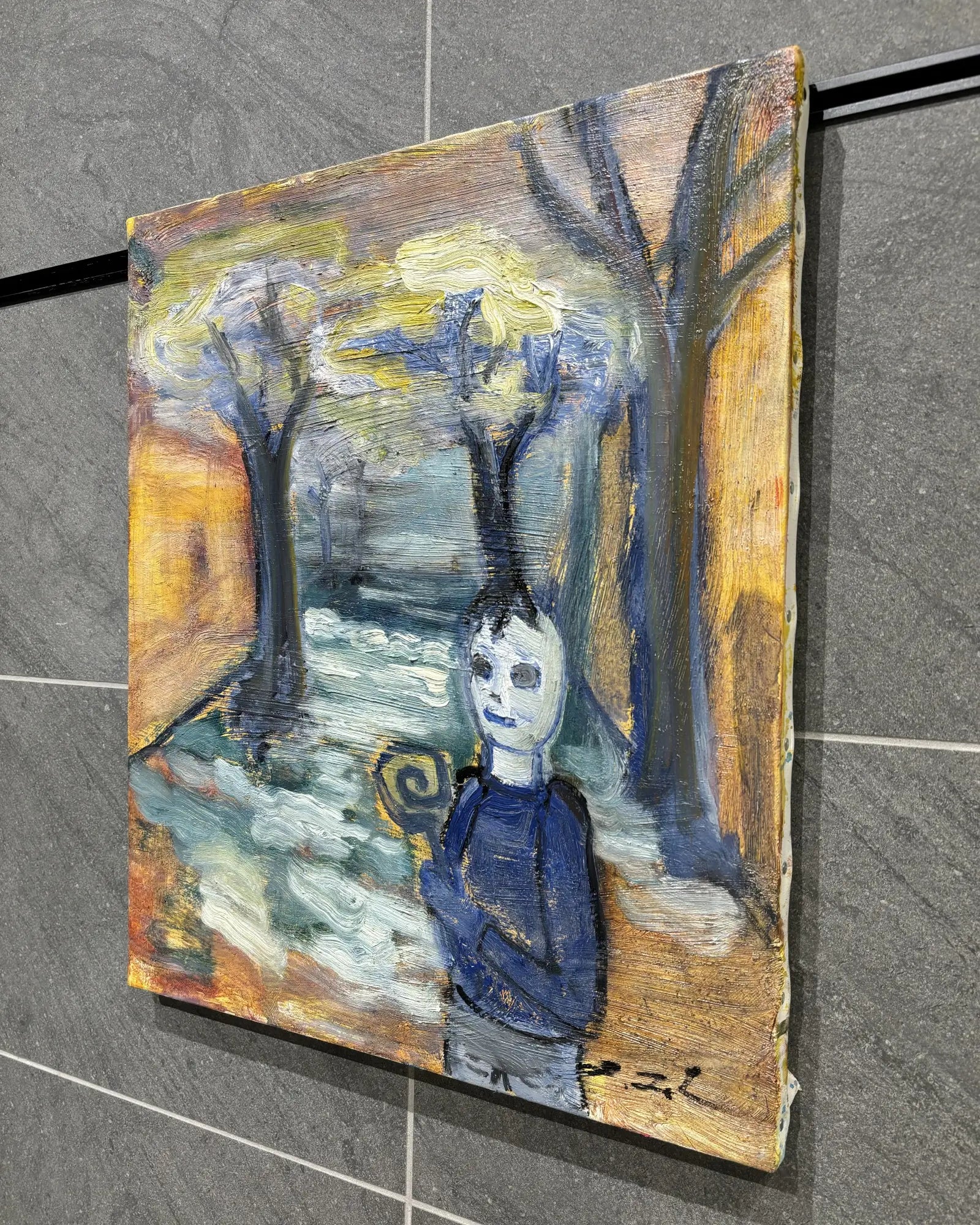 原画】田中拓馬 Takuma Tanaka art 油彩 『花の日に』 原画】田中拓馬