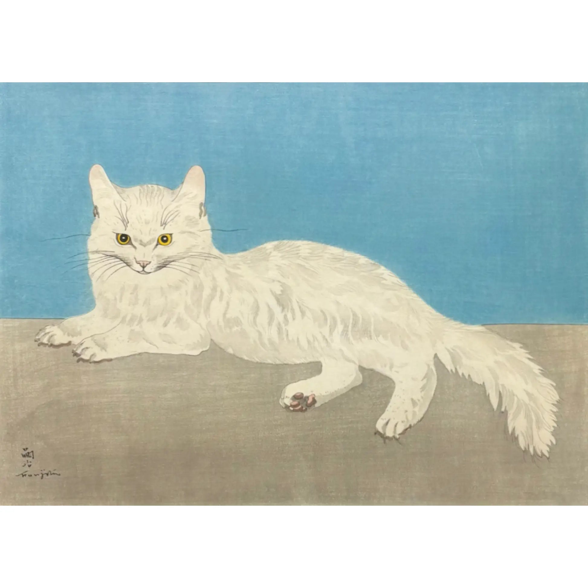 藤田嗣治 (Tsuguharu Fujita)「白い猫」ART GALLERY M