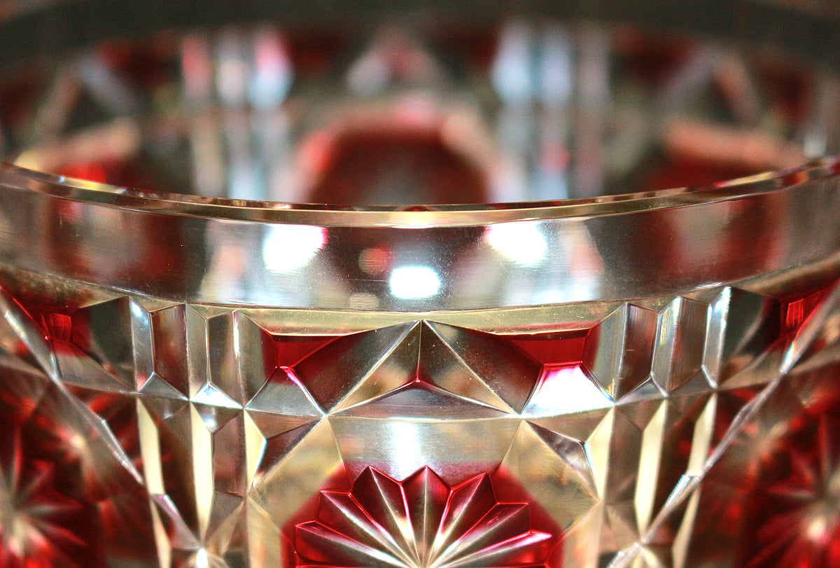 26081 尚古集成館監修薩摩ガラス工芸 復元薩摩切子 色被せガラス切子向