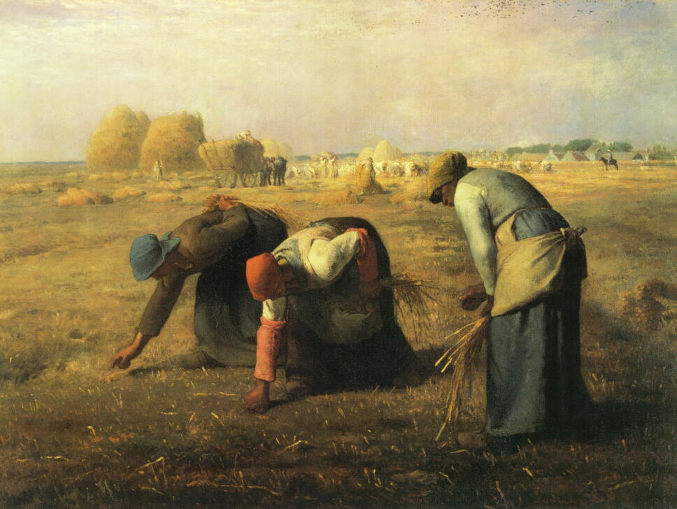 落穂拾い銅板画 落穂拾い銅板画