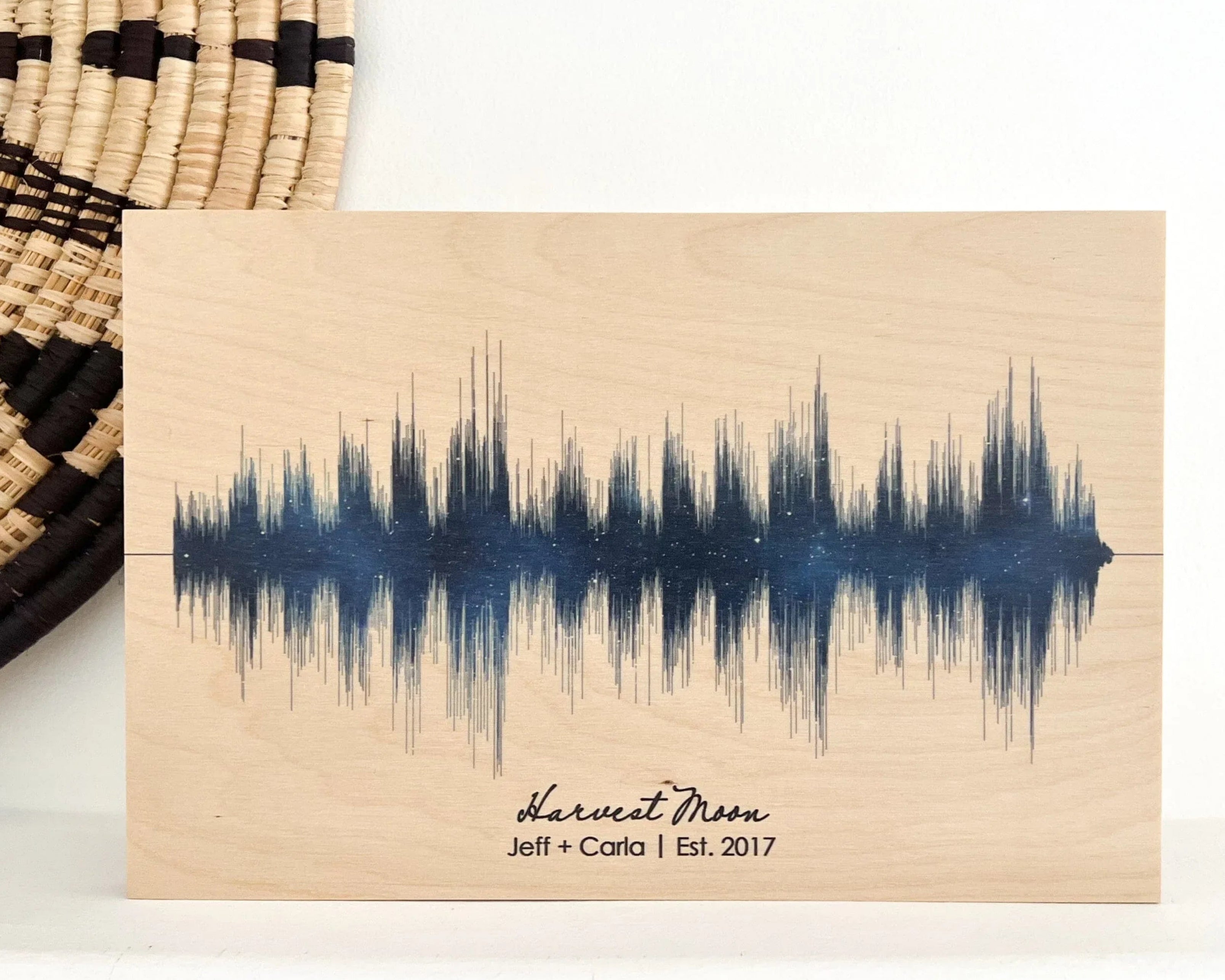 5 Year Wedding Anniversary Gift For Husband - NIght Sky Sound Wave