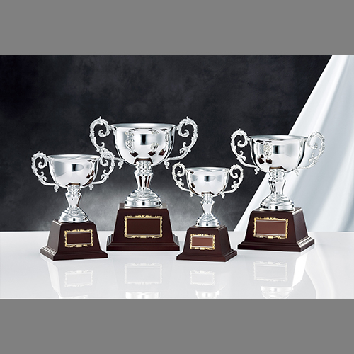 55,000〜 シルバーの光沢が美しく高級感を醸し出す優勝カップNO-4205