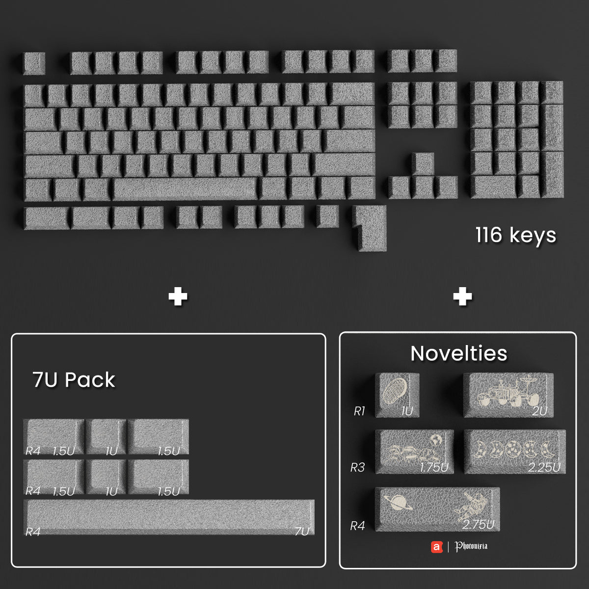 Full Metal Keycaps Set - Moon Landing – Awekeys