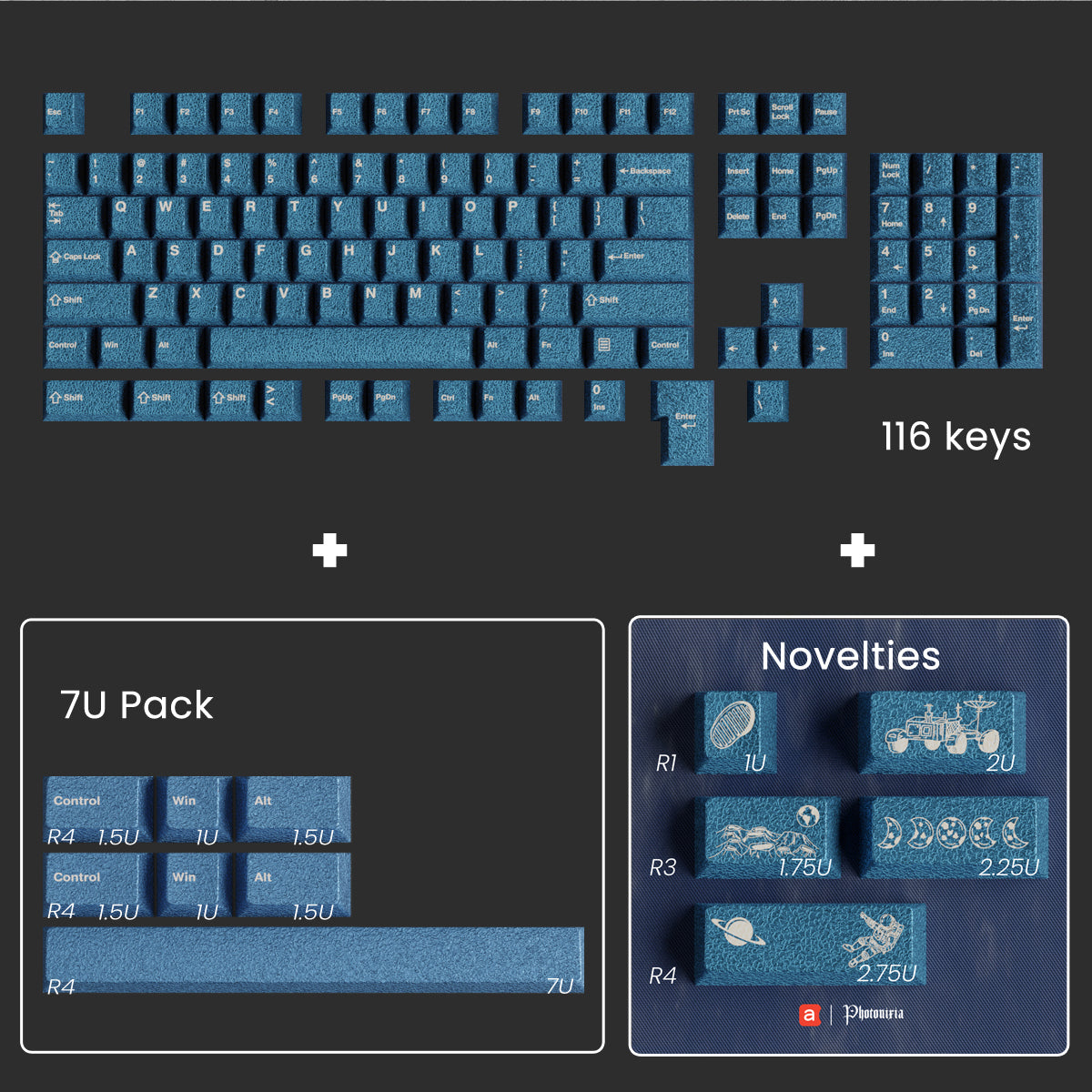 Full Metal Keycaps Set - Moon Landing – Awekeys