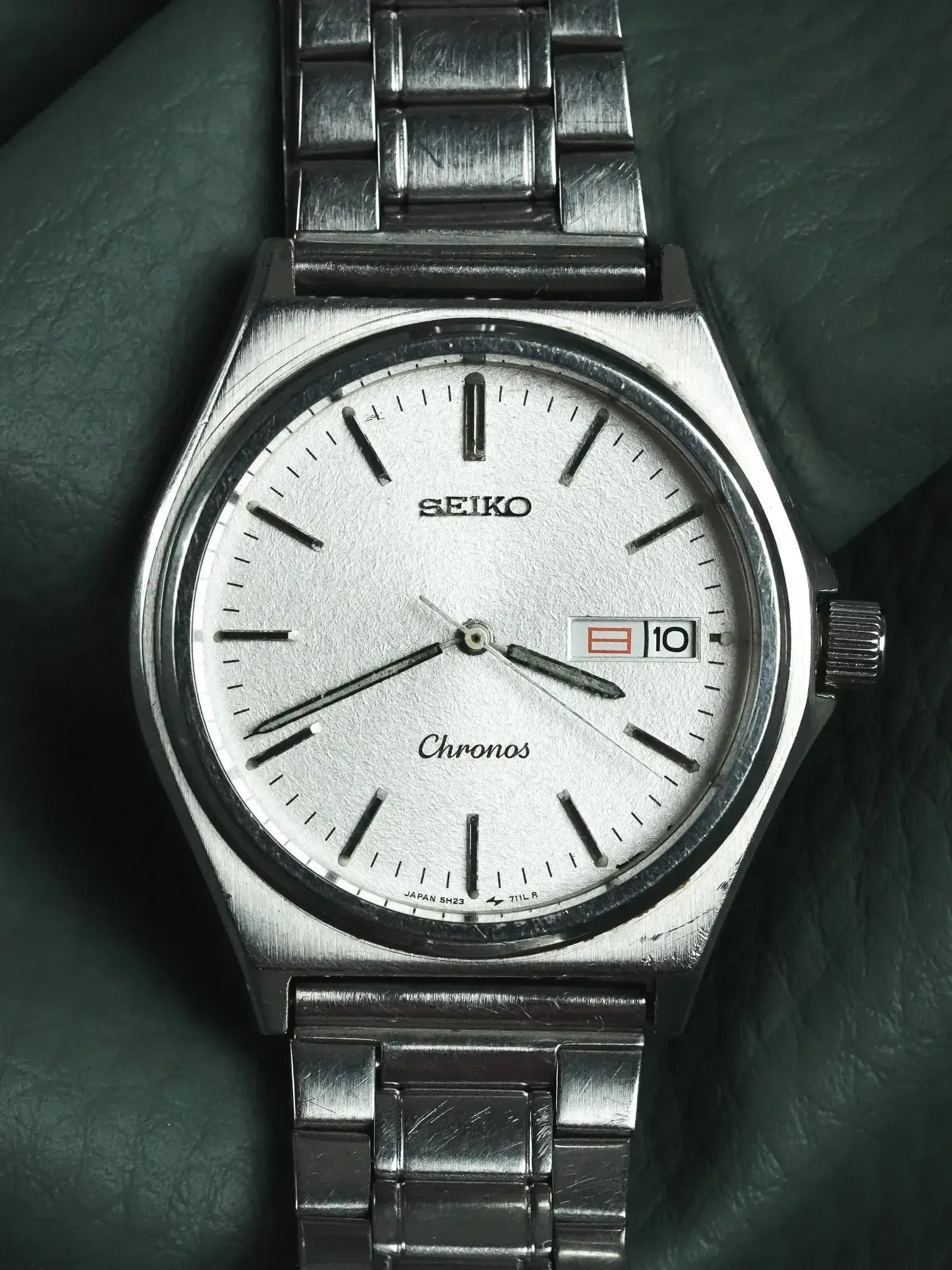Seiko - Chronos Daydate Kanji Snow Dial Steel - 1988