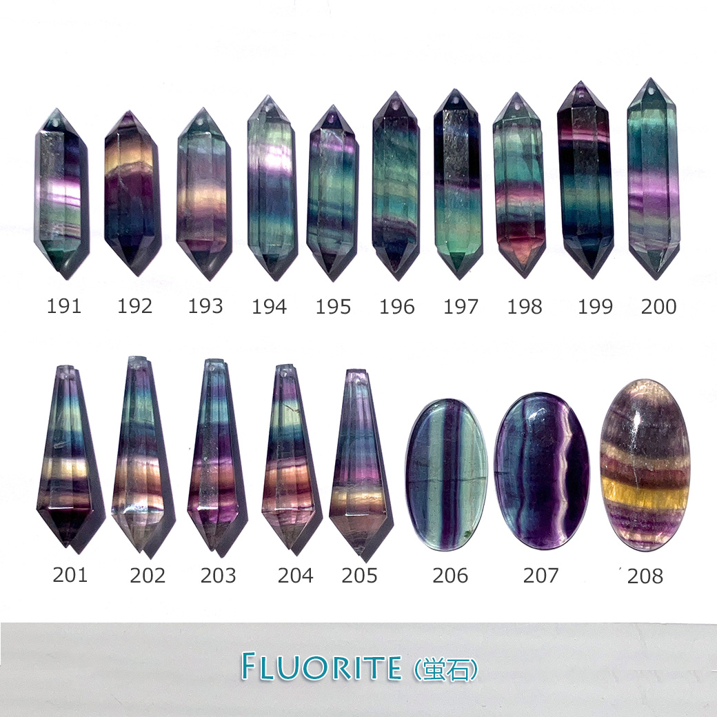 フローライト[206] 40x22mm 46Cts ルース / 天然石ルース | Attic Natura