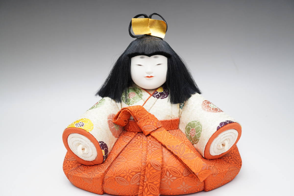 ◇特選 人形 無形文化財 原米州 古典巻袖雛 親王飾り 雛人形 米州人形