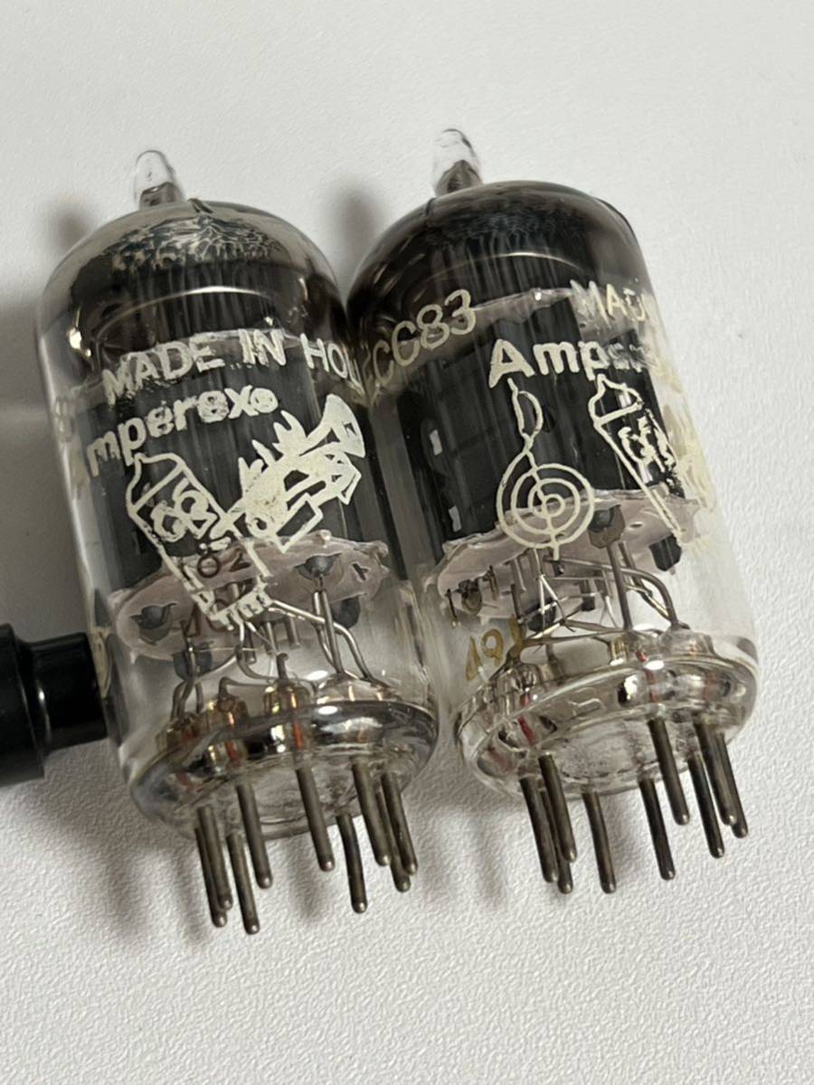 ECC83 AMPEREX BUGLE BOY 笛吹童子 2本 12AX7にて試験済み 真空管