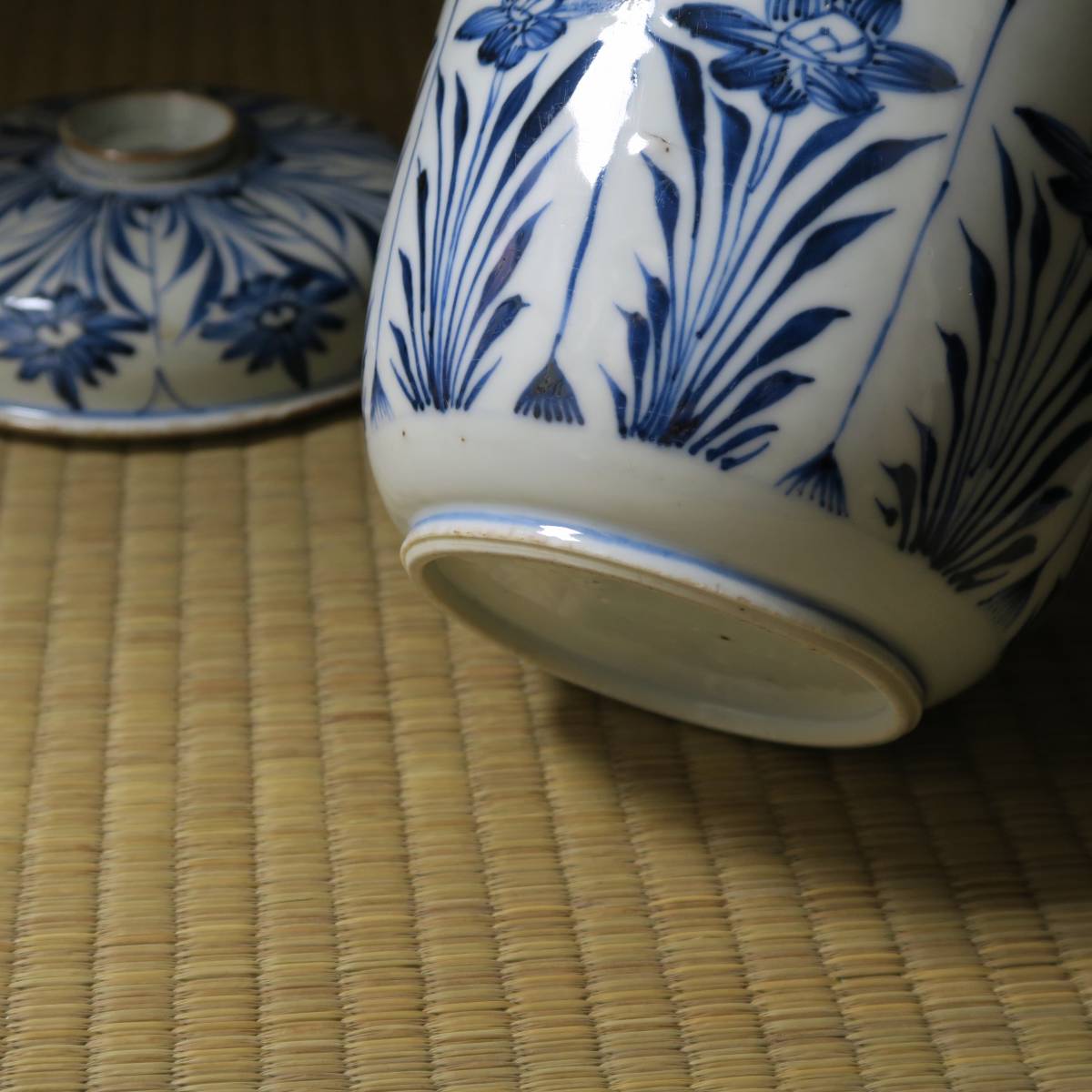 清時代 青花 染付 人物泛舟文 盃 三点組 詩文有 中国古美術 清時代