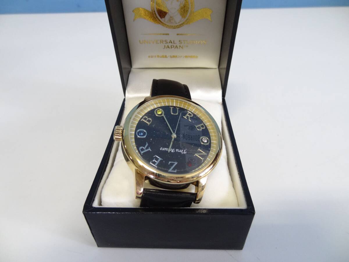 未使用 Detective × 名探偵コナン 腕時計 安室透モデル USJ限定 電池