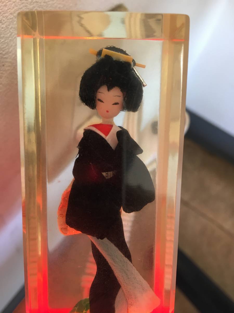 希少 昭和 レトロ 舞妓 芸者 美人 照明 水中花 レトロ照明 雑貨 レトロ