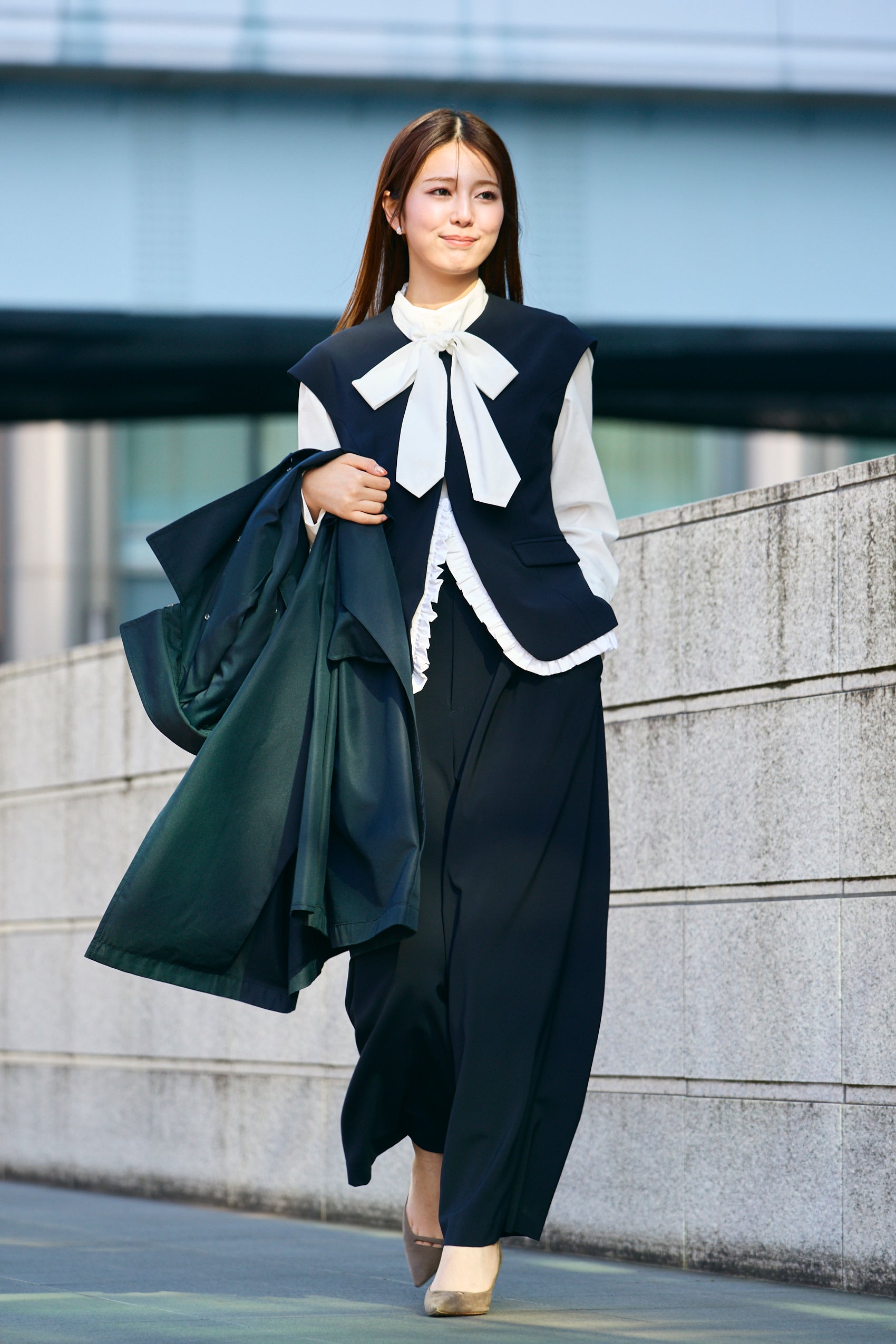 Audire bowtie blouse(White)