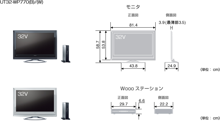 HITACHI : Wooo World : 生産終了品 : 液晶テレビ : UT770シリーズ 32V
